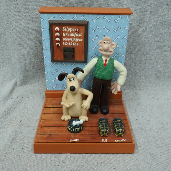 Wallace & Gromit Talking Alarm Clock Vintage Wesco 1995 - Picture 1 of 5
